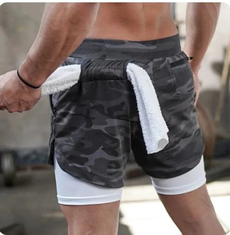 Pantaloncini fitness 2 in 1