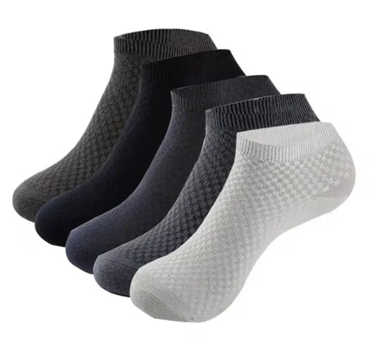 Set di 5 paia di calzini compressivi da uomo in fibra di bambù