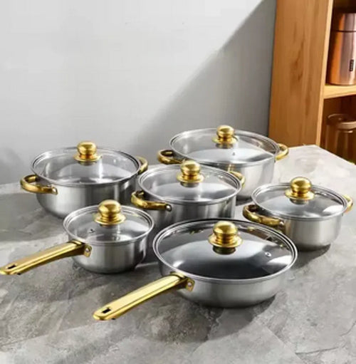 Set di pentole da cucina composto da 12 pezzi